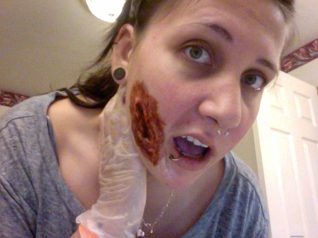 How To Make A Zombie Flesh Wound.