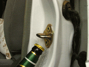 A trick to open a coke with car door in 5 seconds