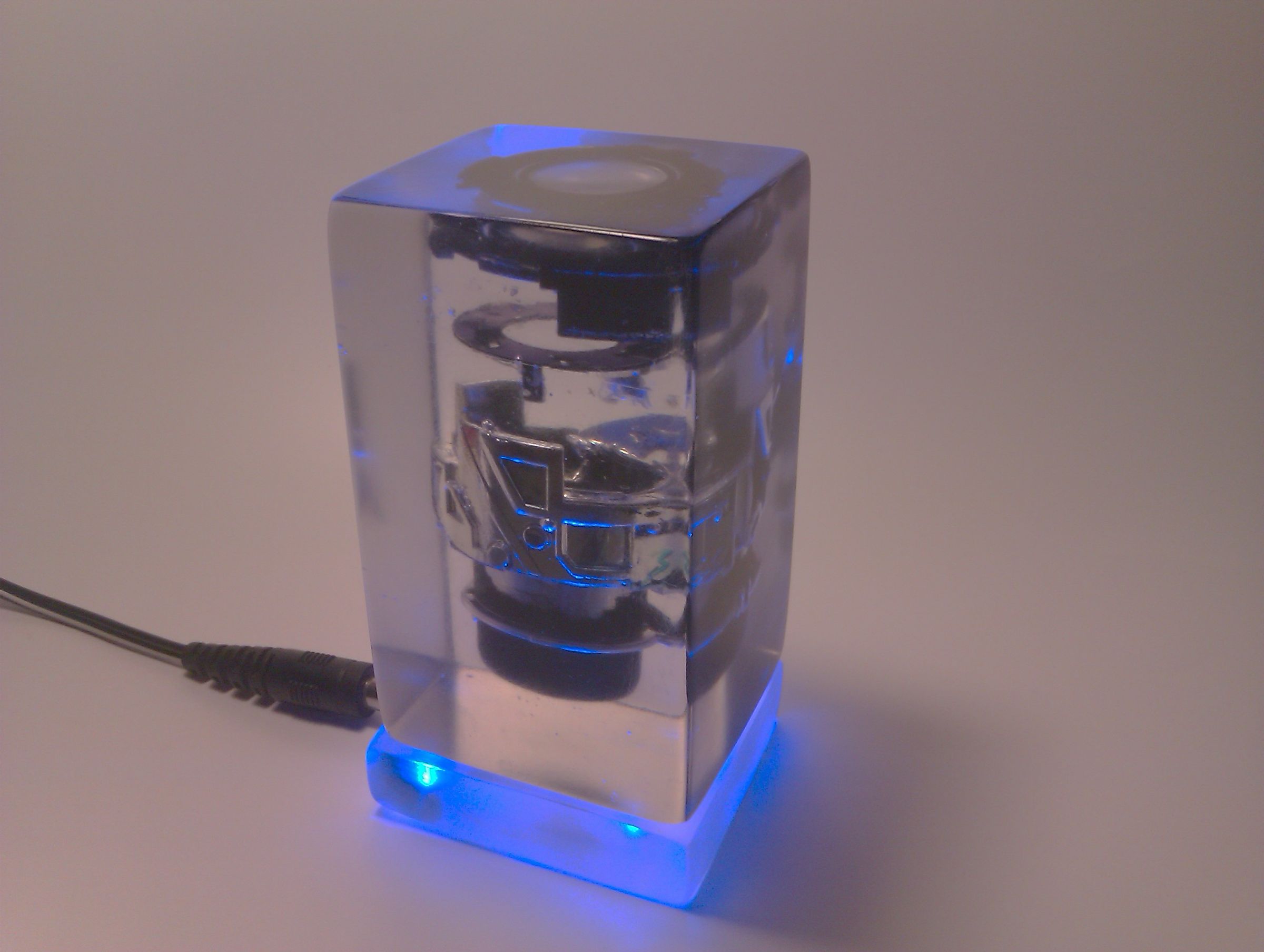 Lens Aperture Exploded in Resin