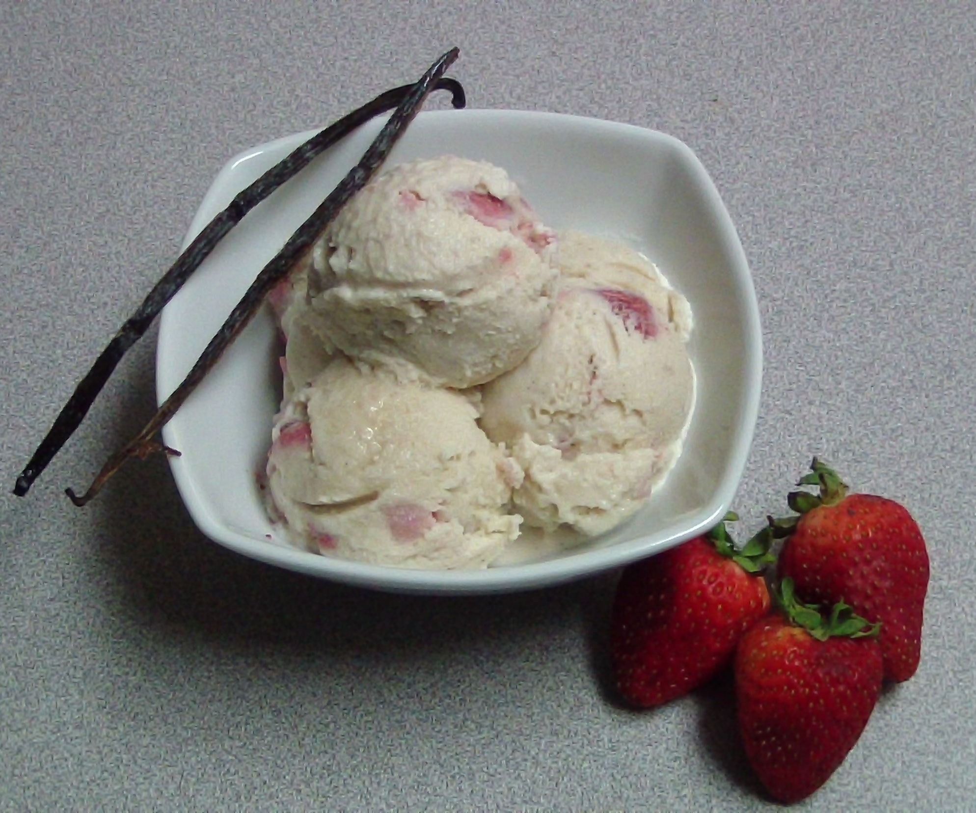 Strawberry Vanilla Ice Cream With Balsamic Vinegar