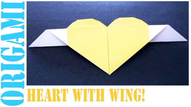 How to Make an Origami Valentine's Day Heart With Wing!