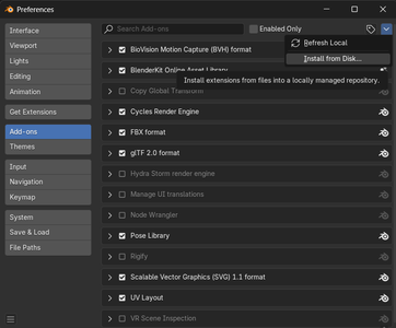 Importing Blender Addons