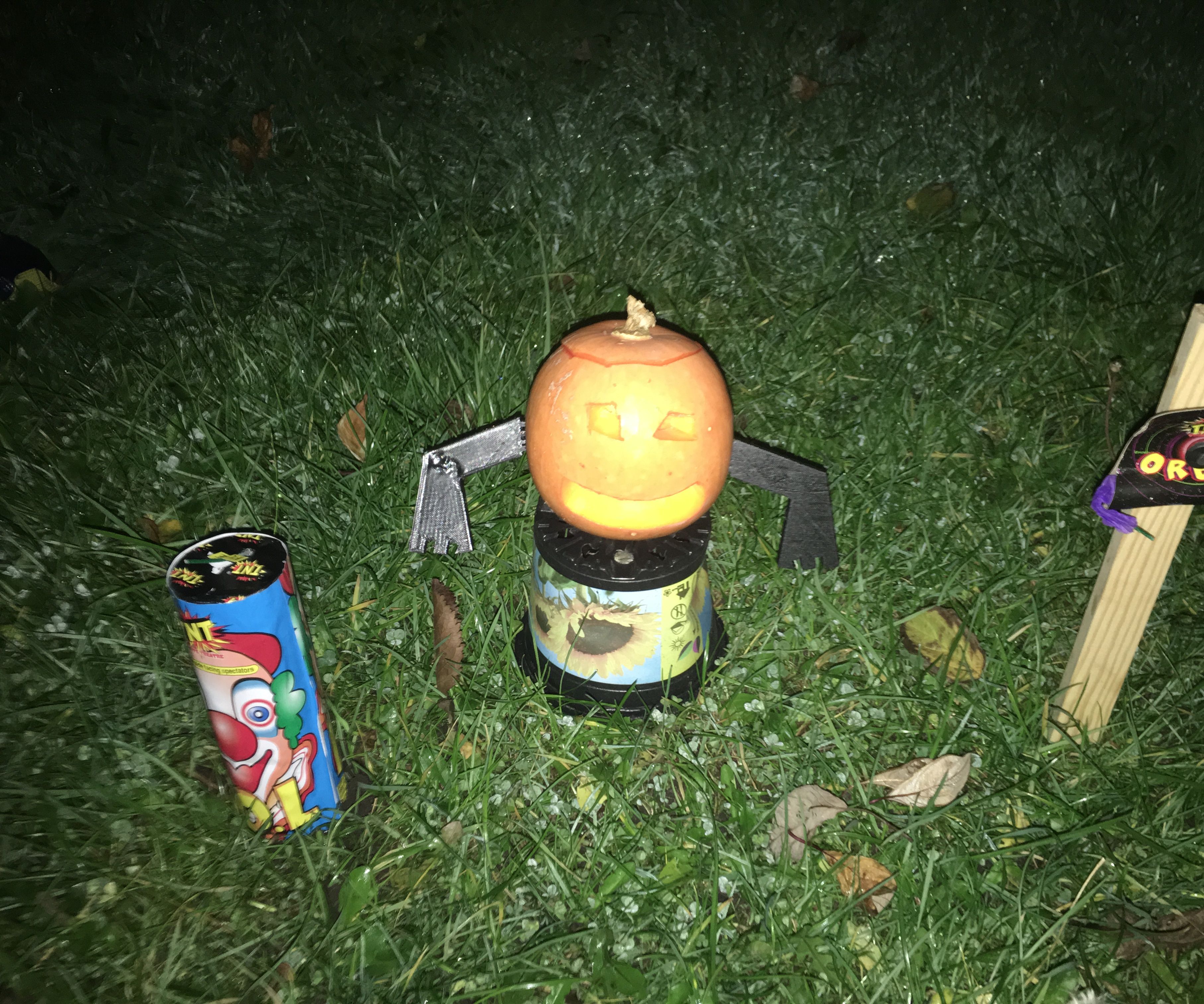 Mini Pumpkin Man (with Fireworks)