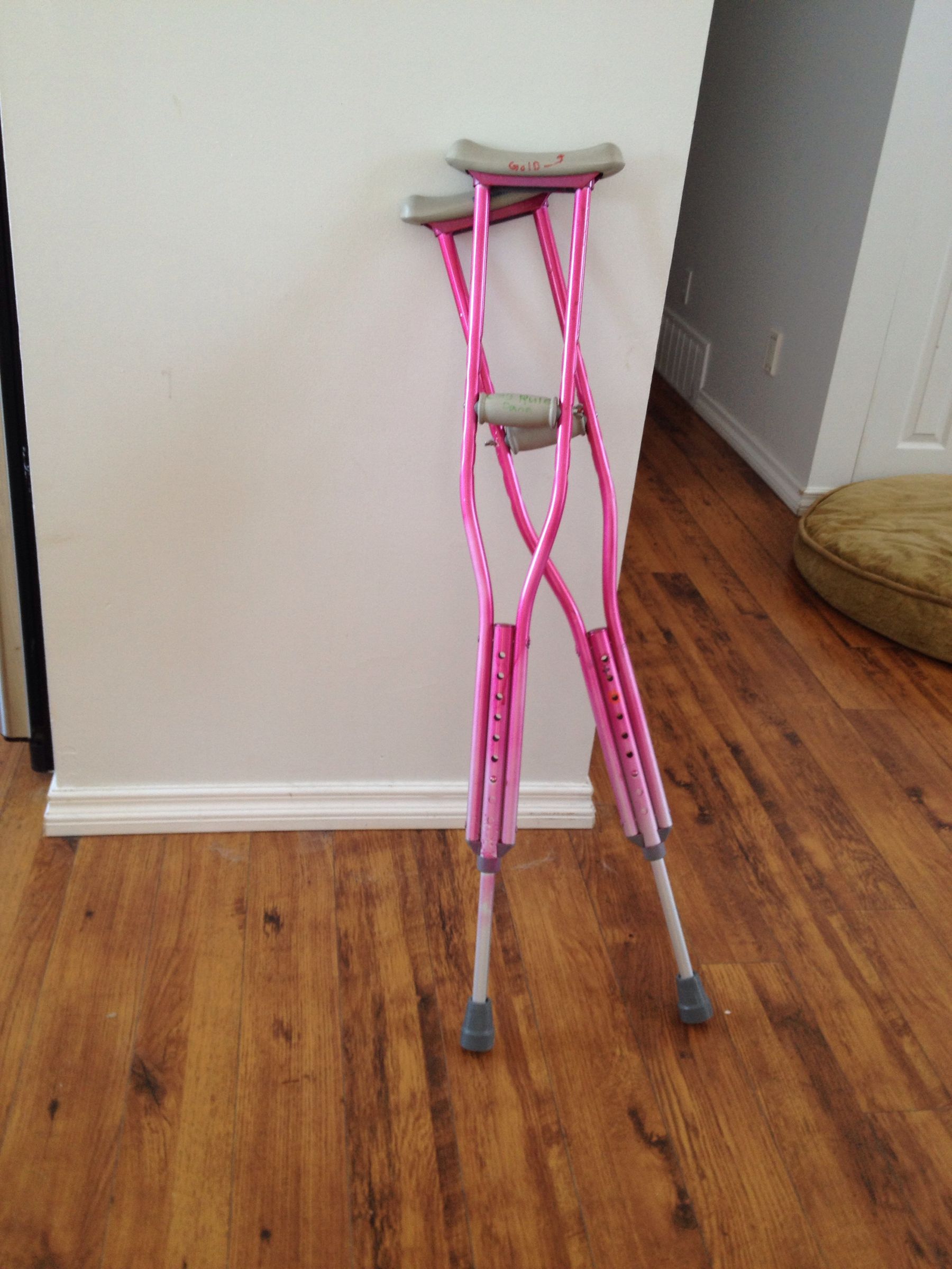 Sparkly Hot Pink Crutches