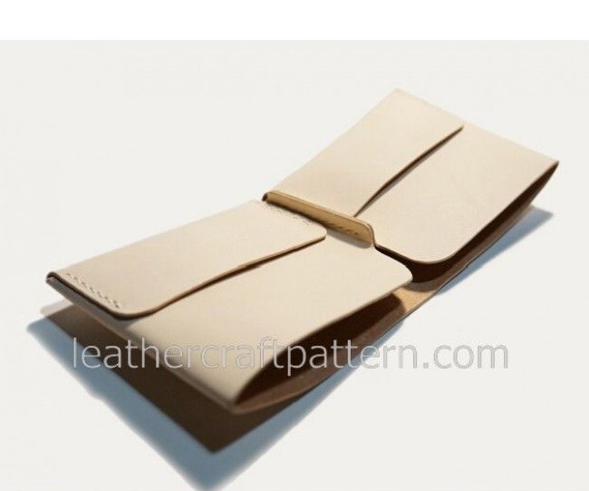 One Piece Leather Wallet - Leather Templates, Leather Template, Leathercraft Patterns