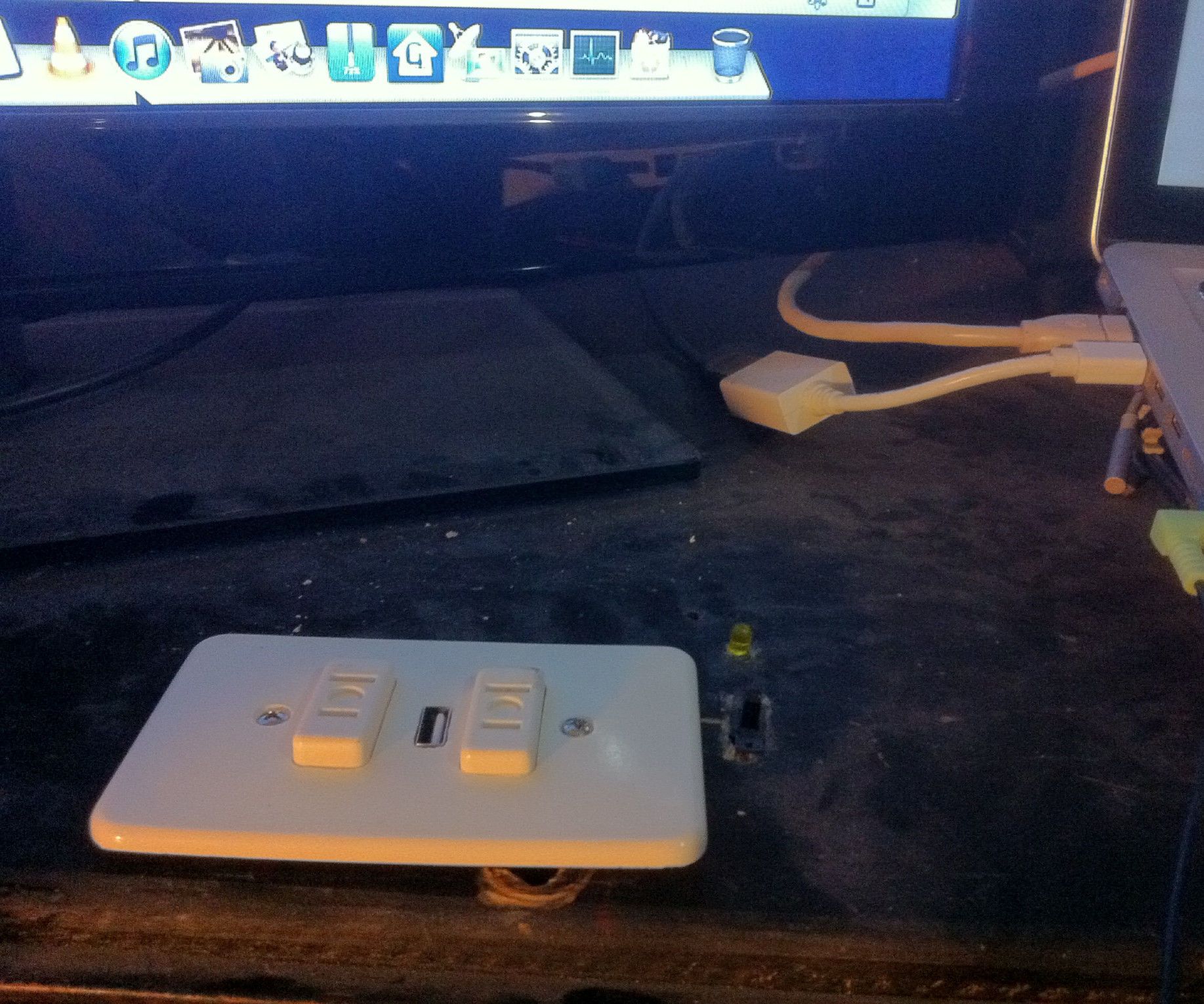 USB Charger, Inside a Wall Outlet