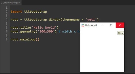 Building Your First Window With Tkinter and Ttkbootstrap