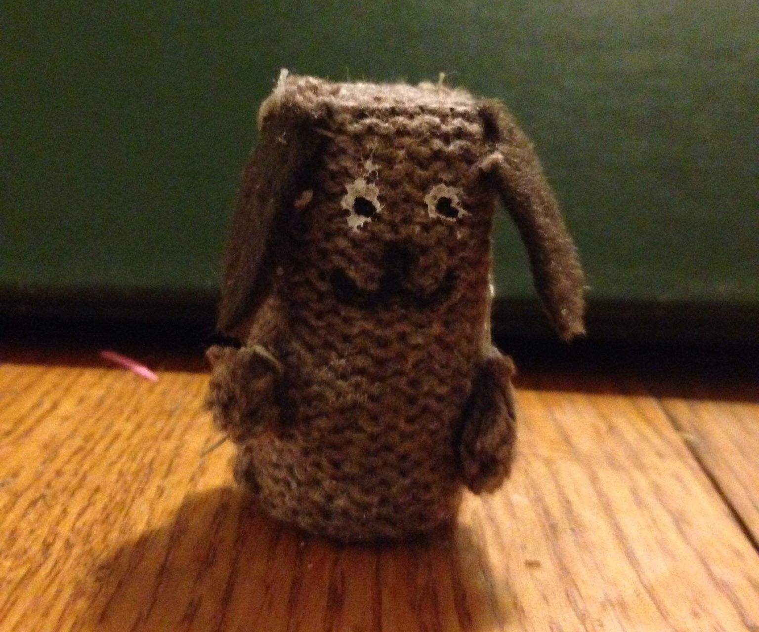 Cork Dog Finger Puppet