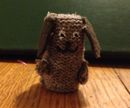 Cork dog finger puppet