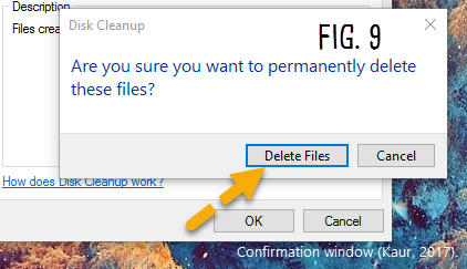 Confirm the Deletion of System Files 