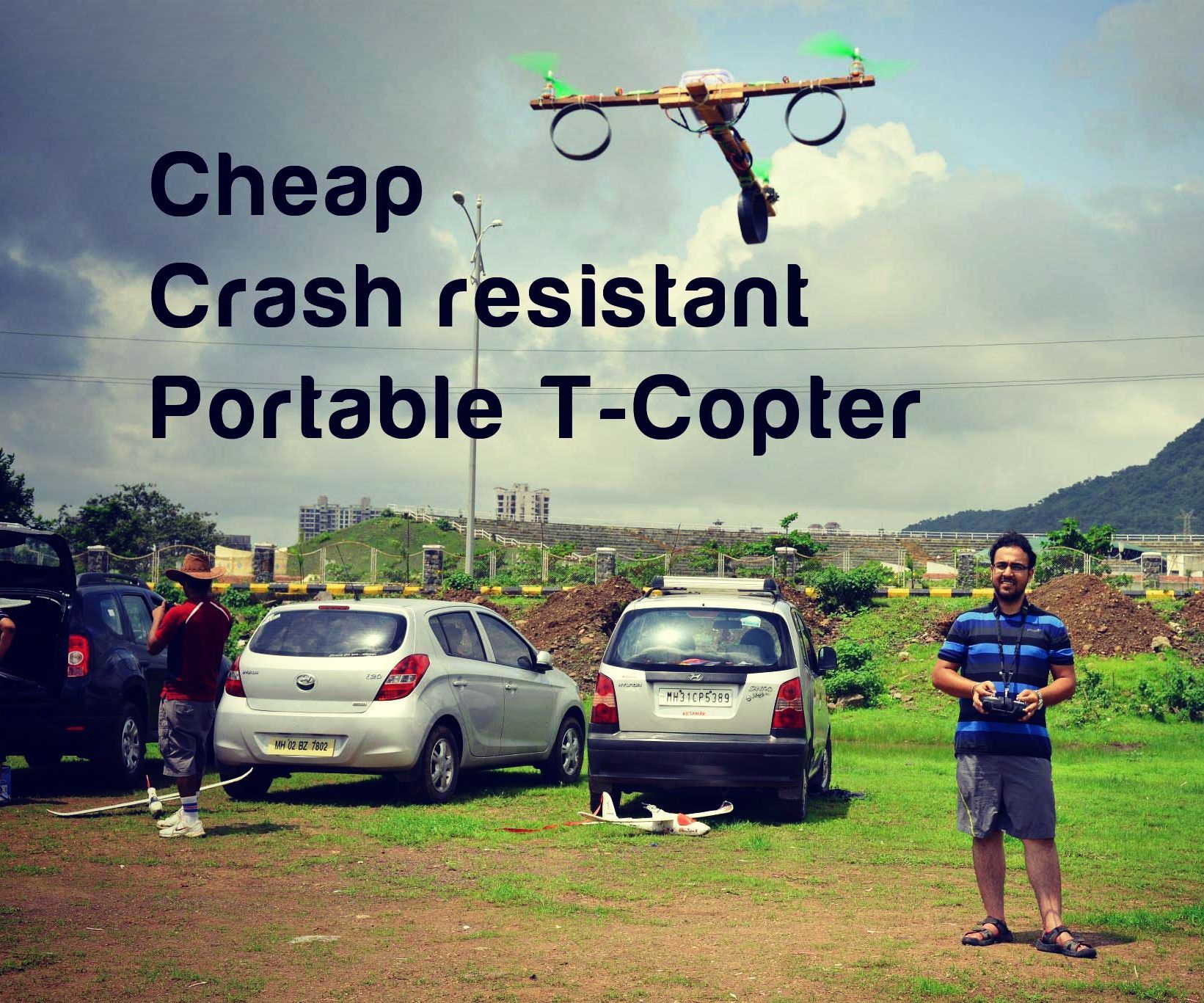 Cheap, Crash Resistant Portable T Copter (in Apprx 200 USD)