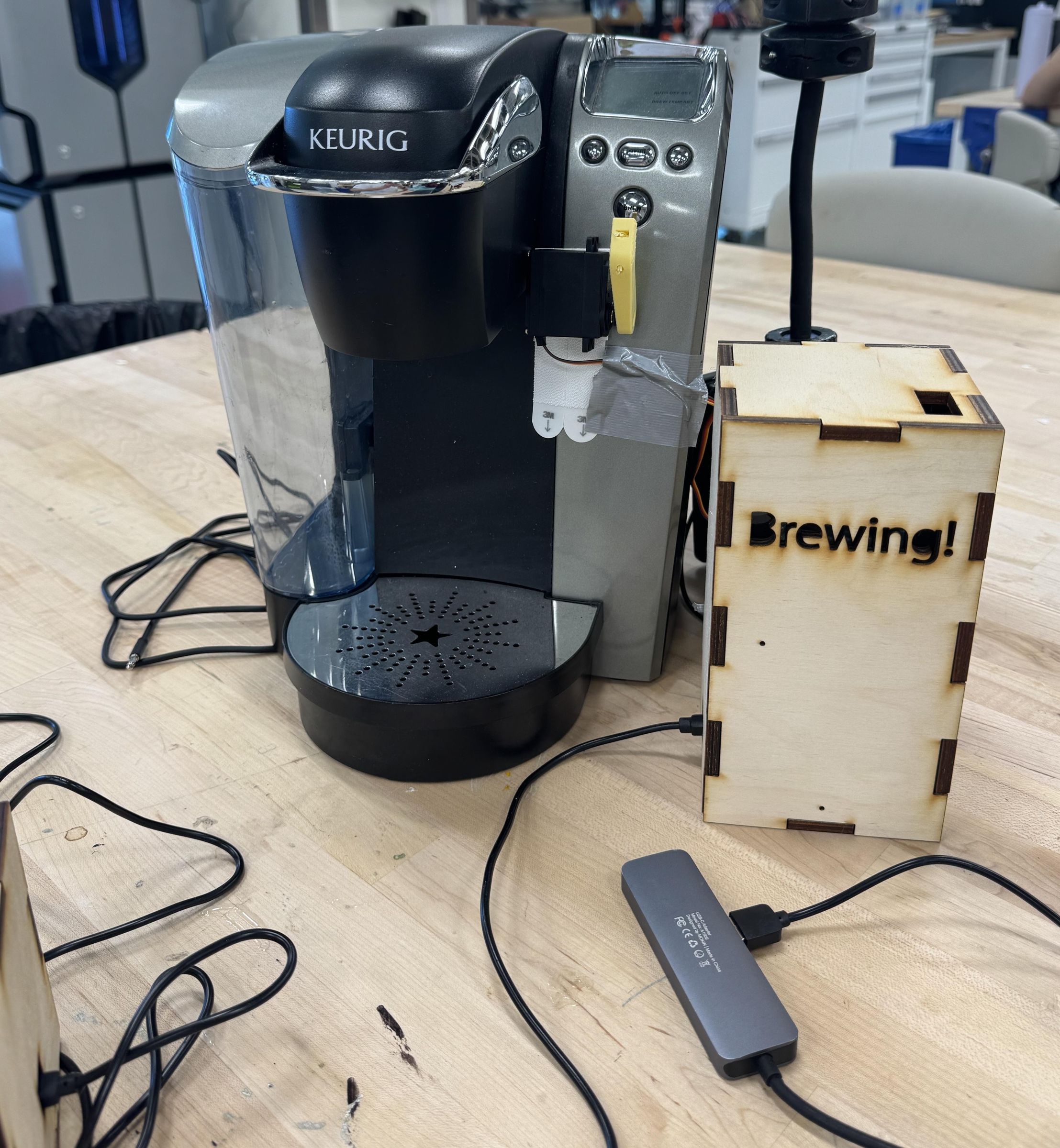 Robot Button Presser for Keurig