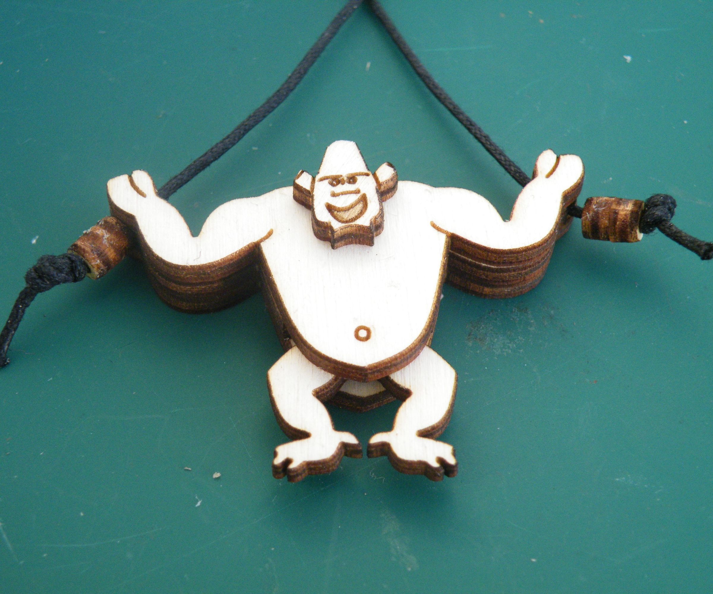 Climbing Gorilla Necklace