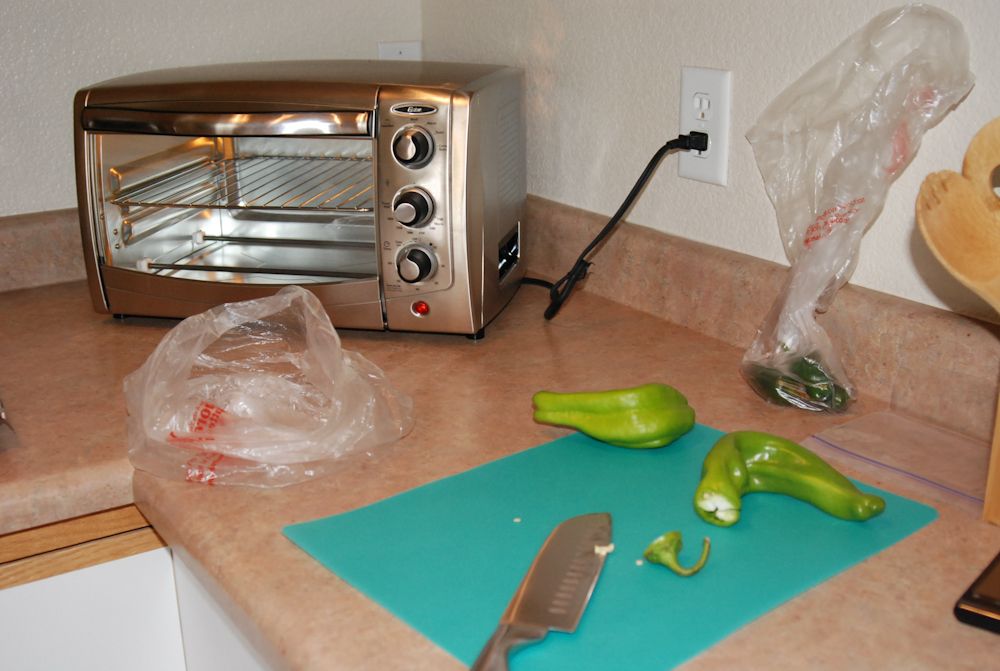 Toaster Oven Roasted Chilies