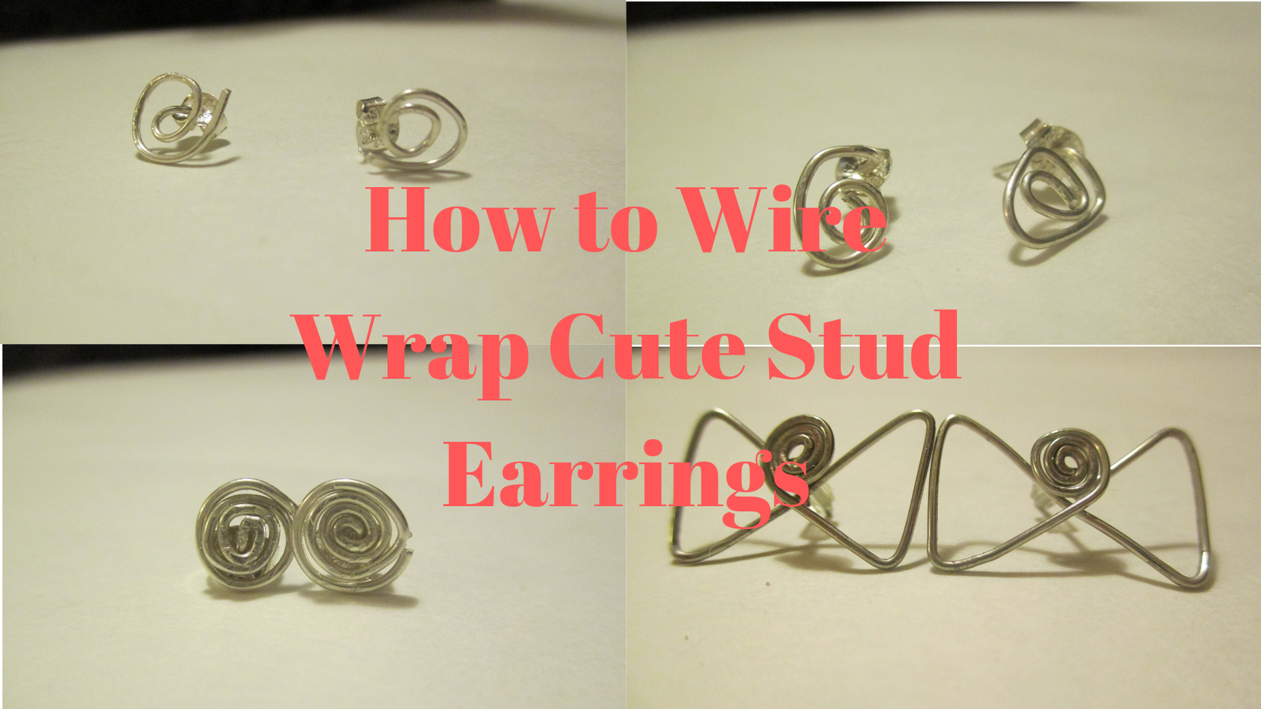 Beginner How to Make Four Wire Wrapped Stud Earrings 9 Steps