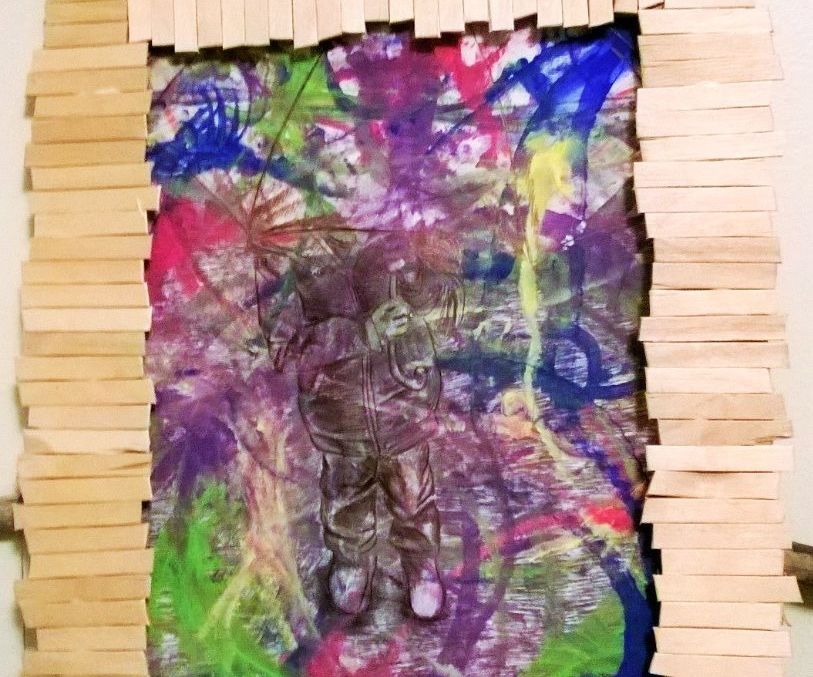 Popsicle Stick Art Frame