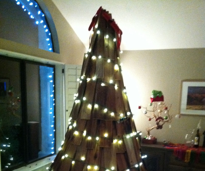 Christmas Trees From Salvaged Materials
