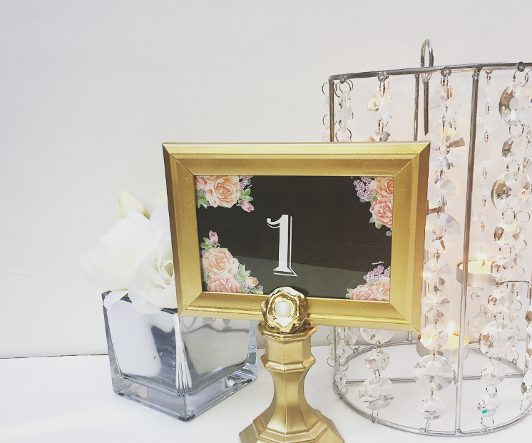 DIY Wedding Table Number Holder