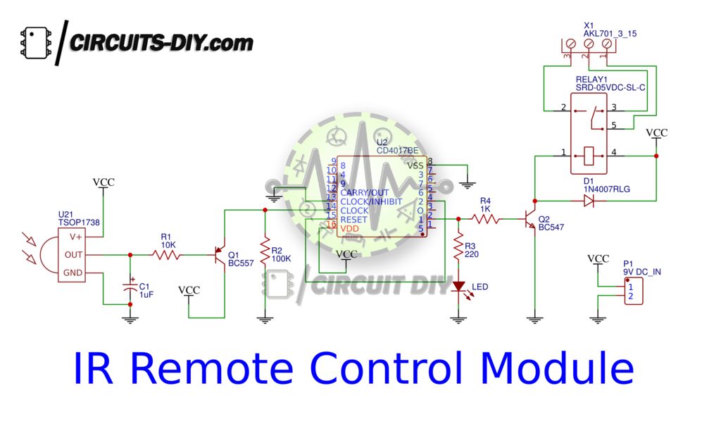 Ir Remote Control Switch Using Cd4017 Trybotics