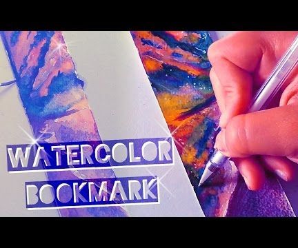 DIY SUNSET WATERCOLOR Bookmark