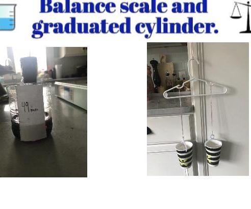 At Home Balance Scale and Graduated Cylinder