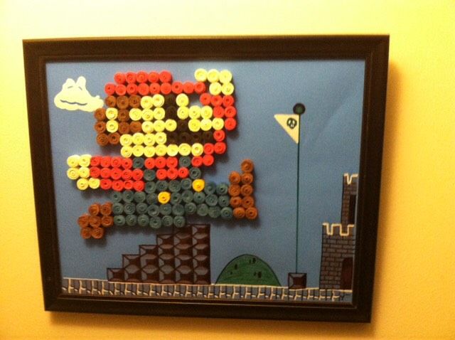 Mario Paper Quilling