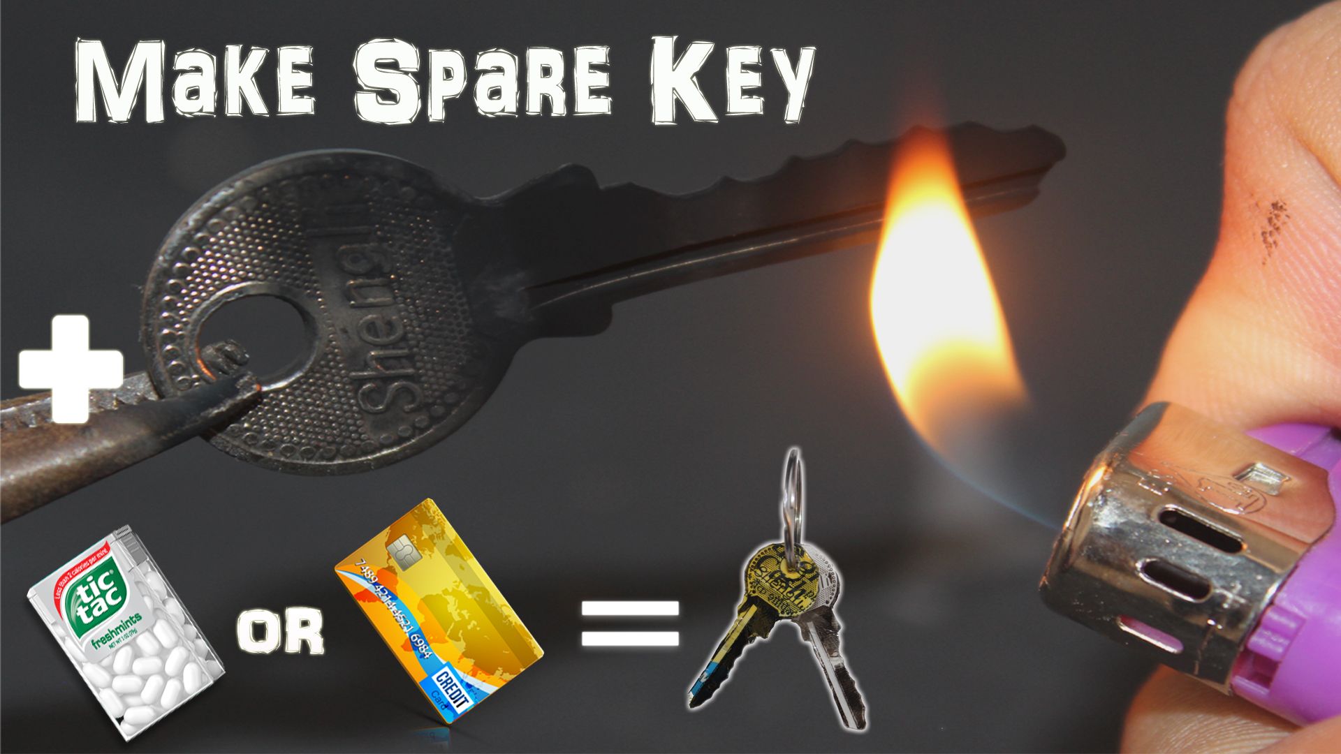 Make Emergency Homemade Spare Key With TicTac Bottle or Credit Card in 2 Minutes 7 Steps (with