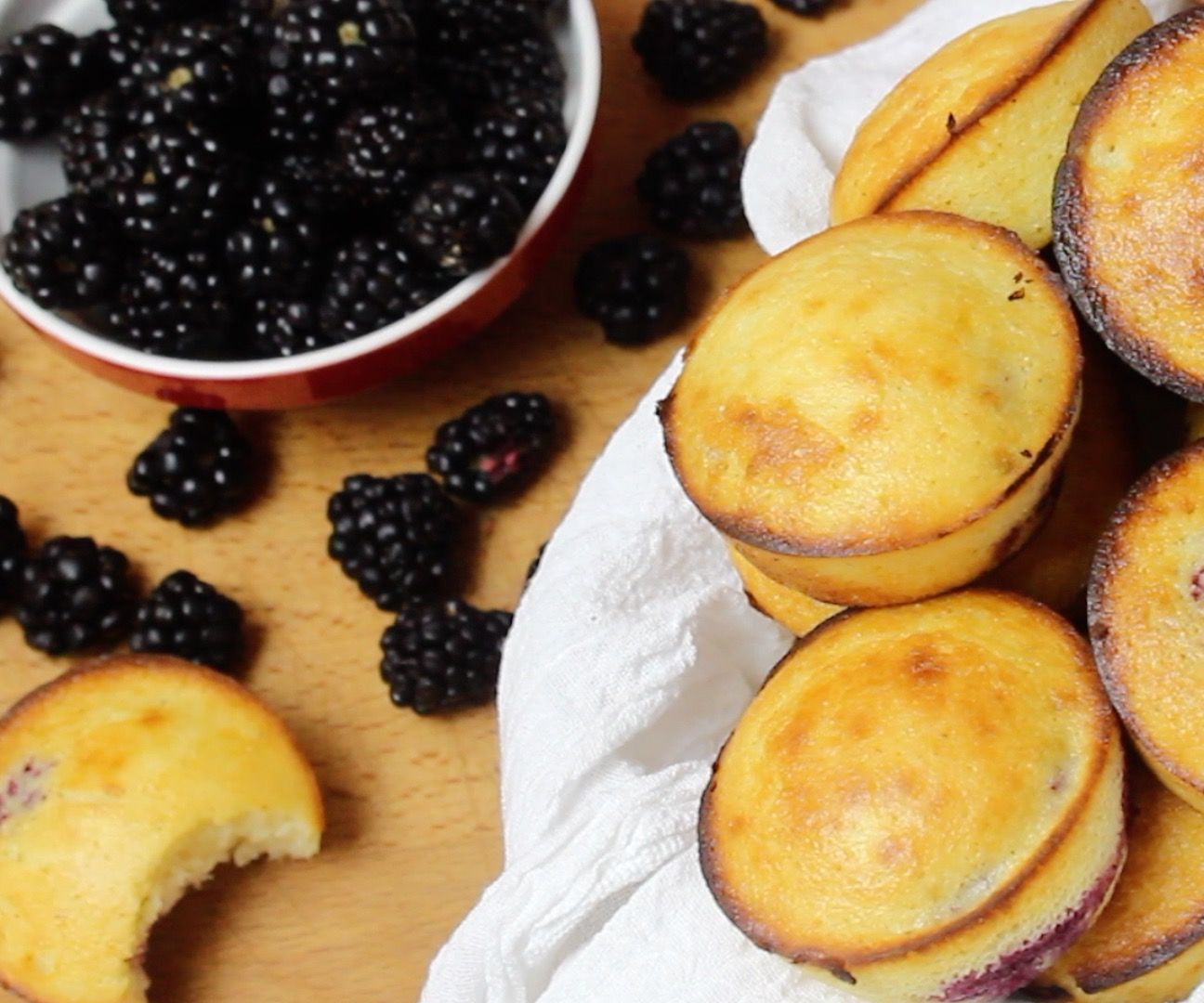 Blackberry Cornbread Muffins