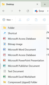 Create New Folder on Desktop