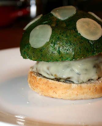 "1UP Mushroom" Mushroom Burger!