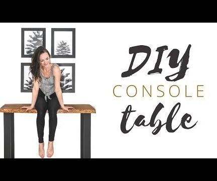 DIY Live Edge Console Table