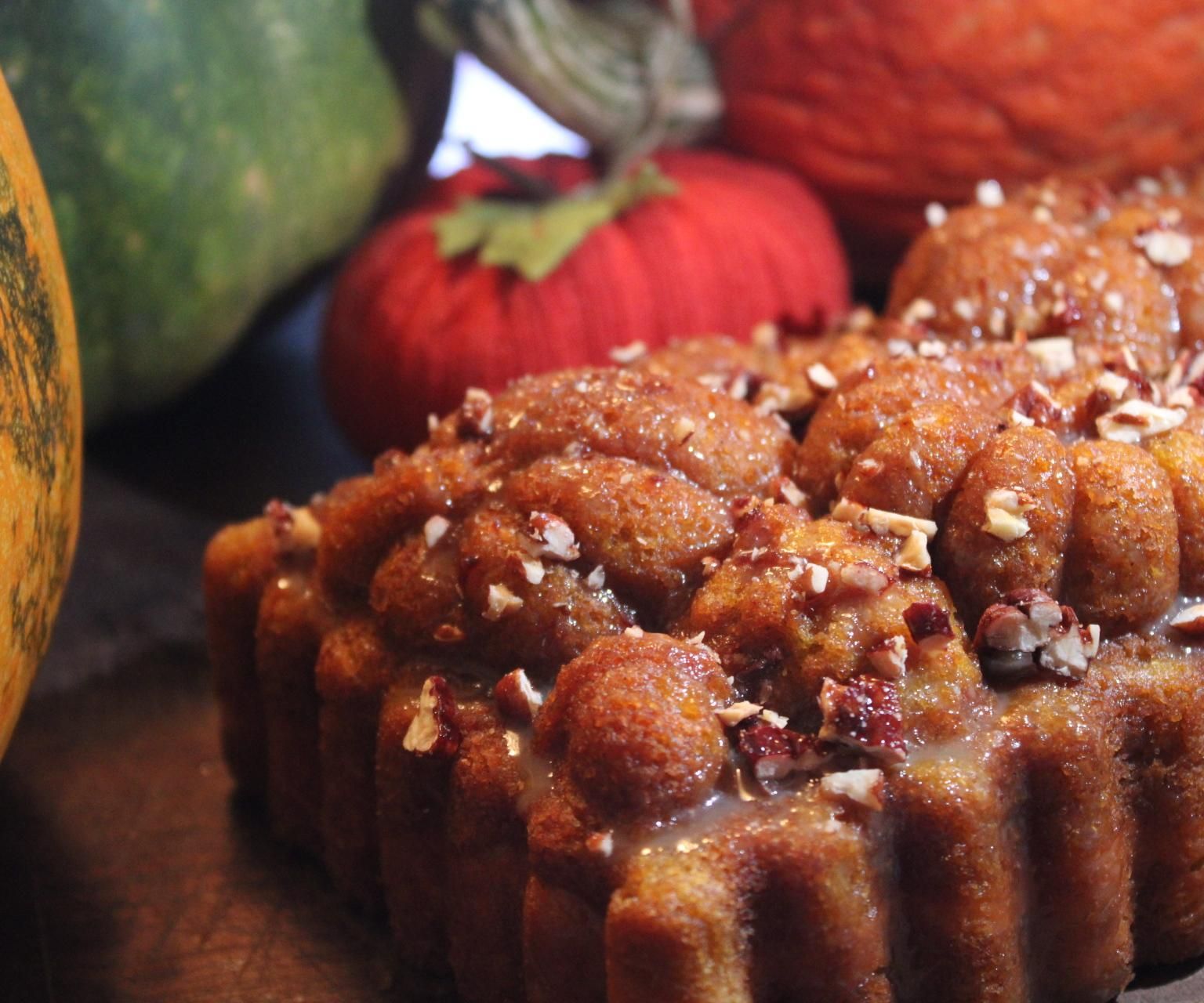 Gluten- Free Fresh Pumpkin Cheesecake Caramel Bread