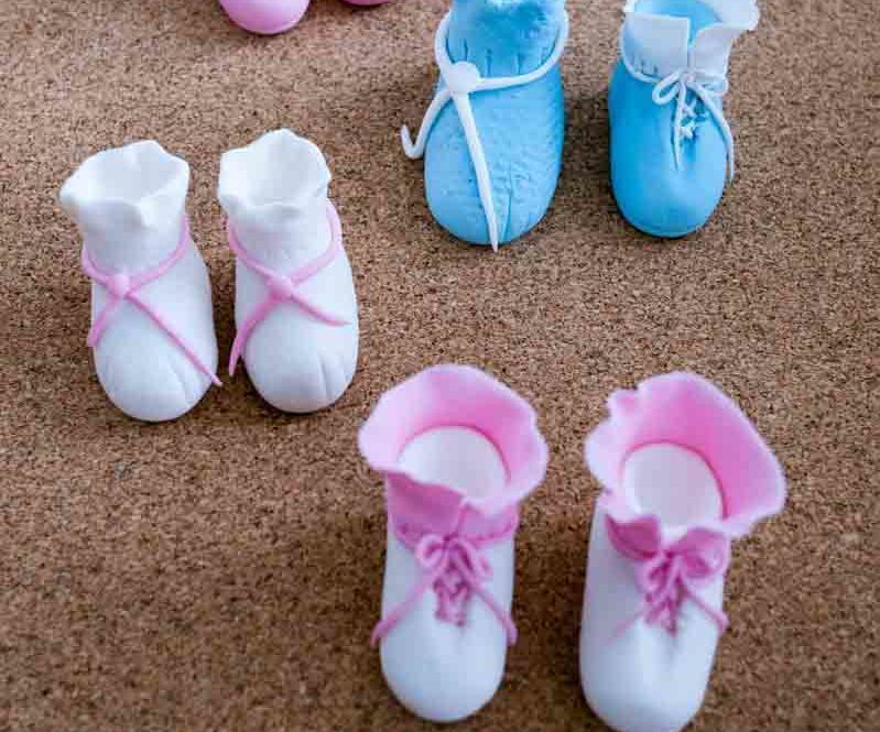 Instant Baby Booties and Baby Shoe Cake Toppers