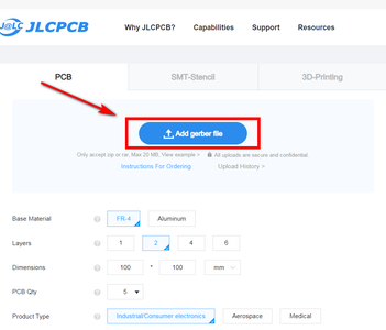 Steps to Order PCBs From JLCPCB