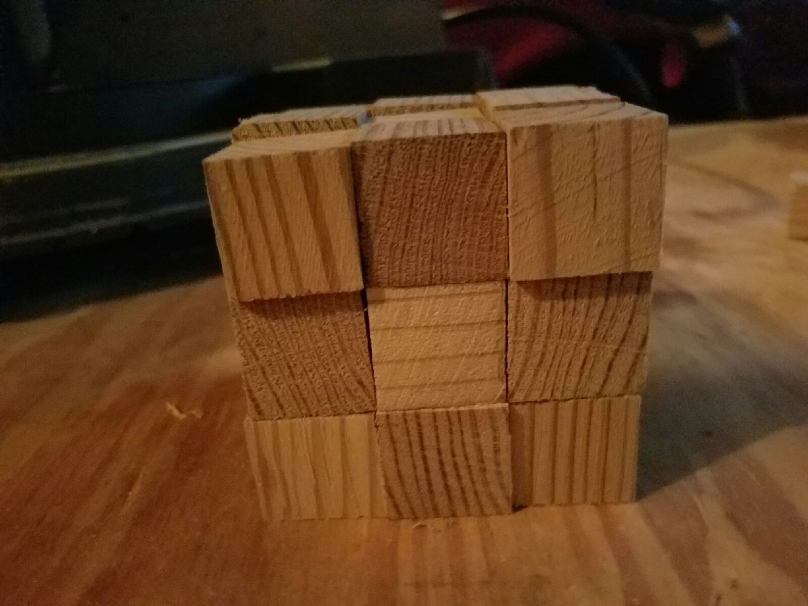 Making a Wooden Snake Cube Puzzle From Recycled Wood and Leather 6