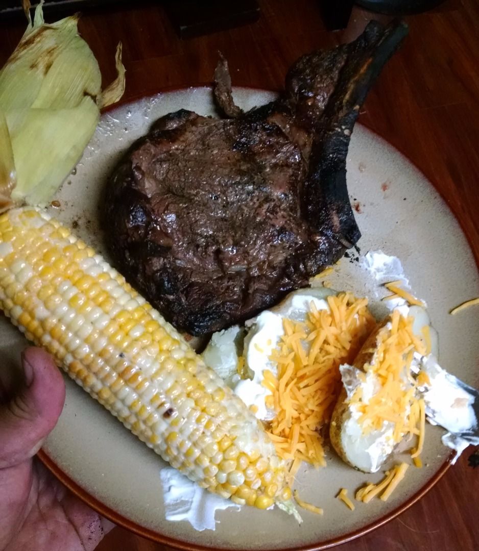Camping Steak and Potatoes