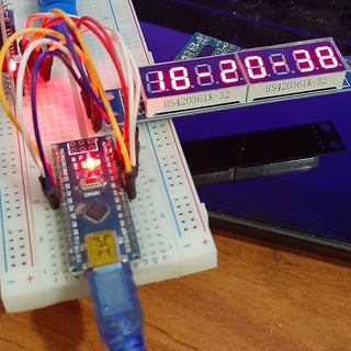 Digital Clock Project Using 8 Digit 7 Segment MAX7219 Module : 5 Steps ...