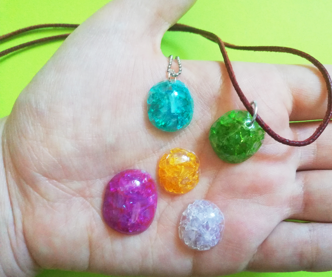 Translucent Plastic Bottle Gemstones