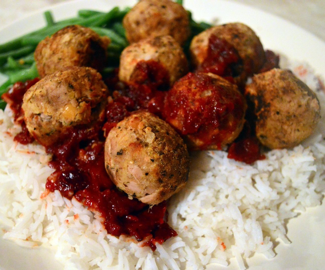 Tuna and Chickpea Meatballs with Cranberry and Jack Daniels Barbecue Sauce