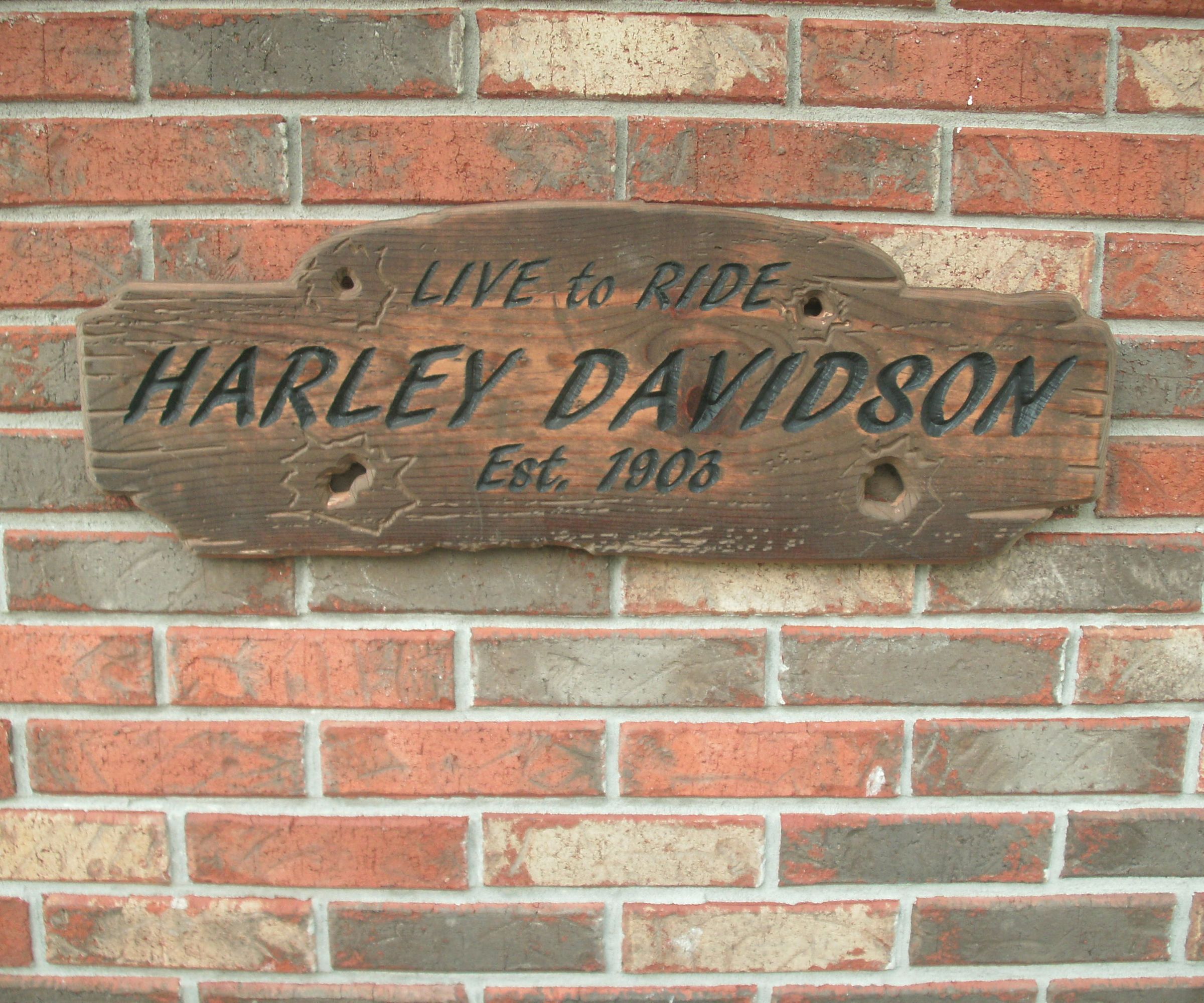 Rustic Harley Davidson Sign