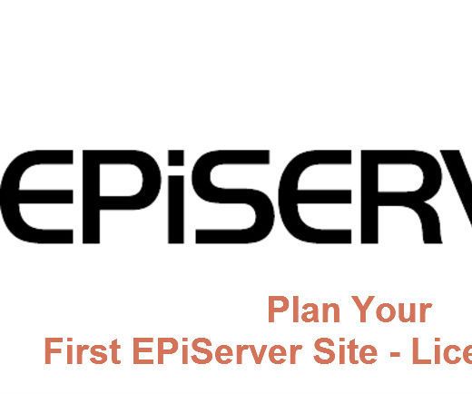 Plan Your First EPiServer Site - License Model