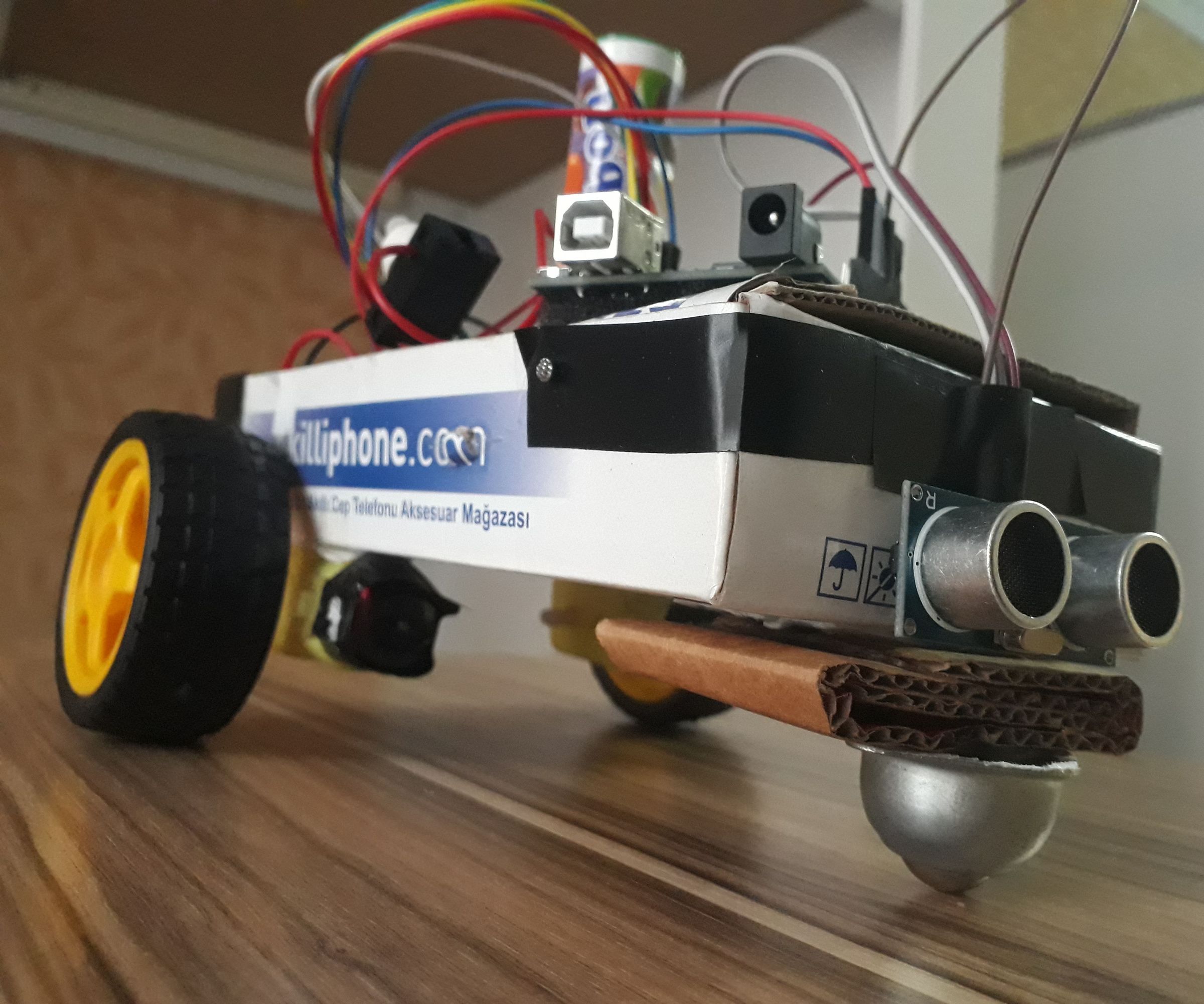  OBSTACLE AVOIDER ROBOT WITH ULTRASONIC SENSOR