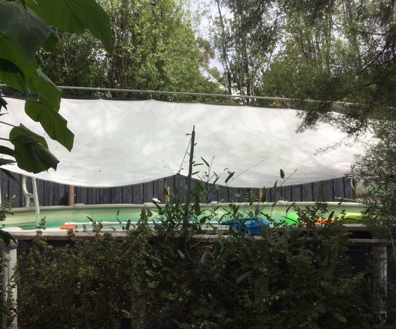 Support Frame for Pool Cover From Kids Swing Set