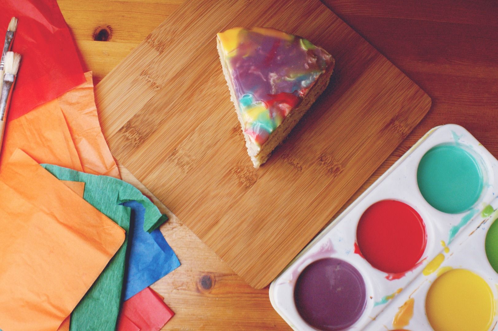 Melted Rainbow Paint Drip Cake 4 Steps (with Pictures) Instructables