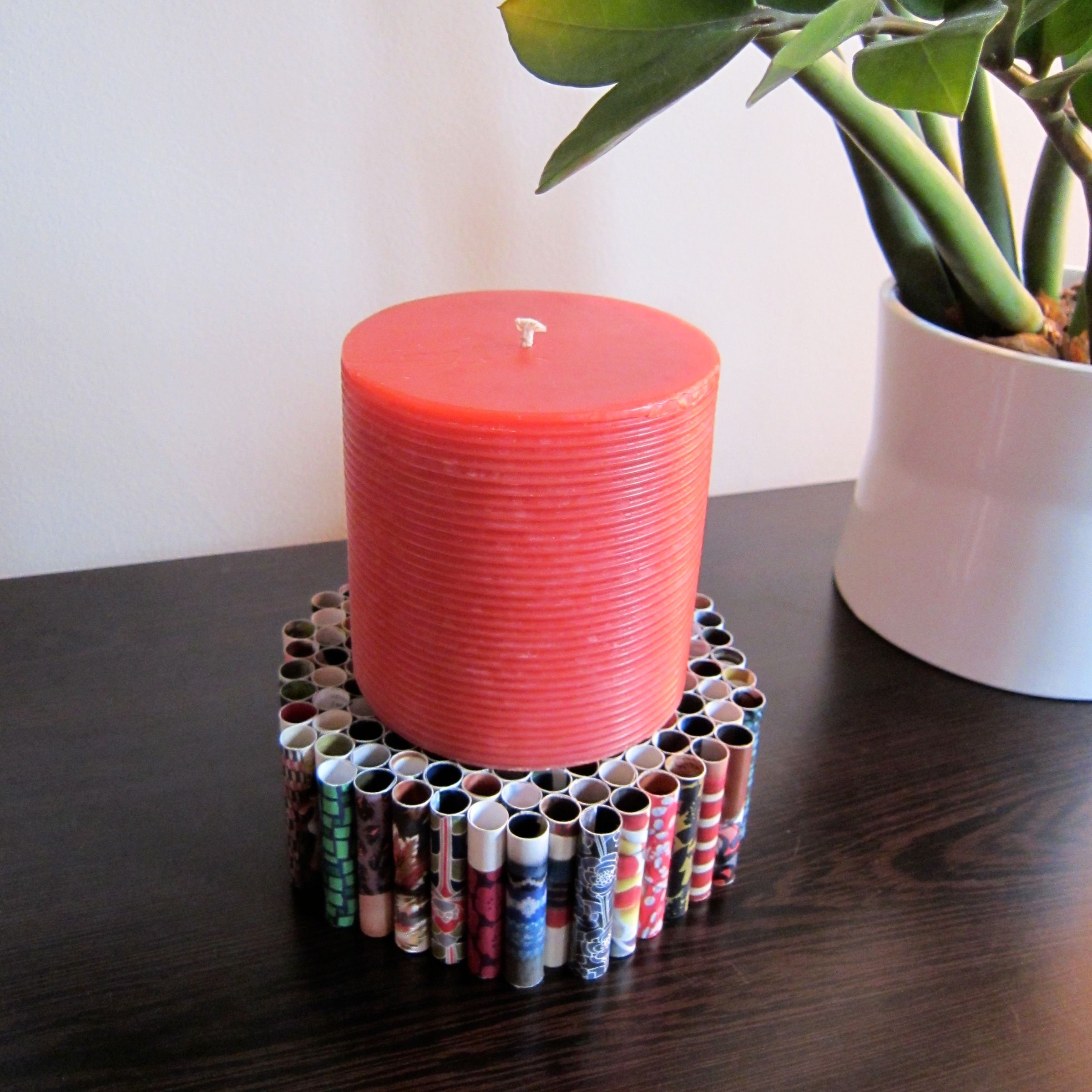 Rolled Paper Candle Holder