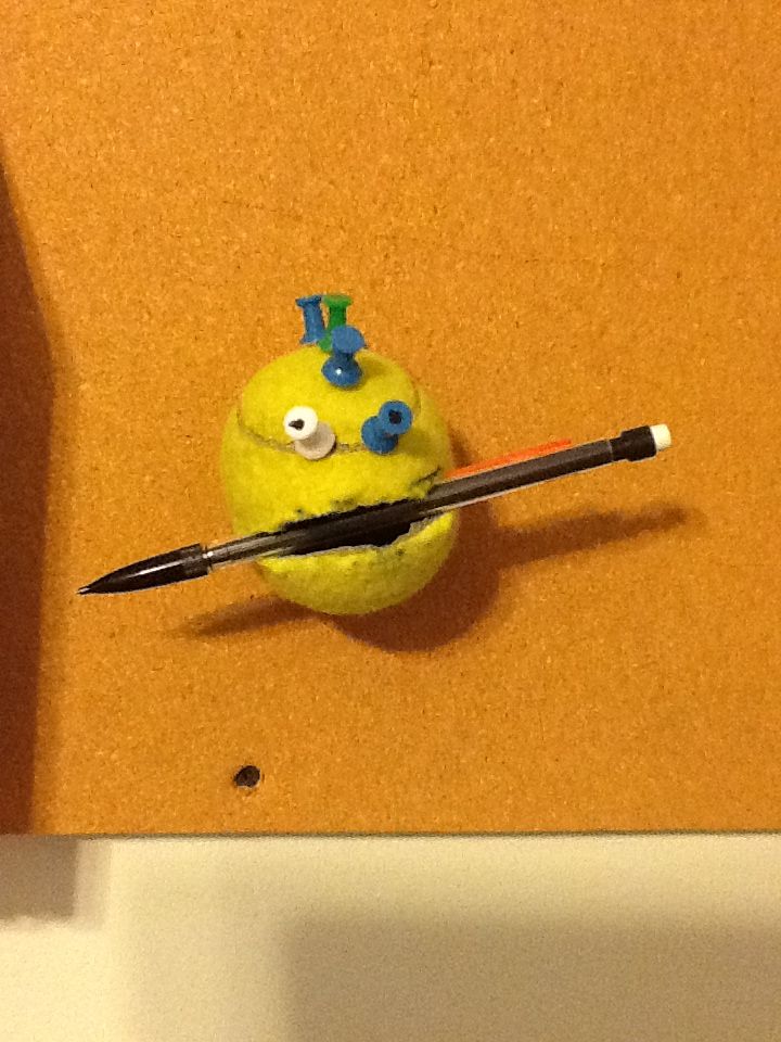 Easy Tennis Ball Pencil/ Pen Holder