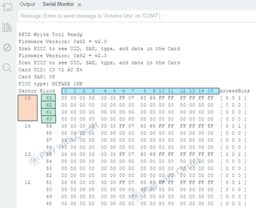 Arduino Code to Read All the Data of RFID Card