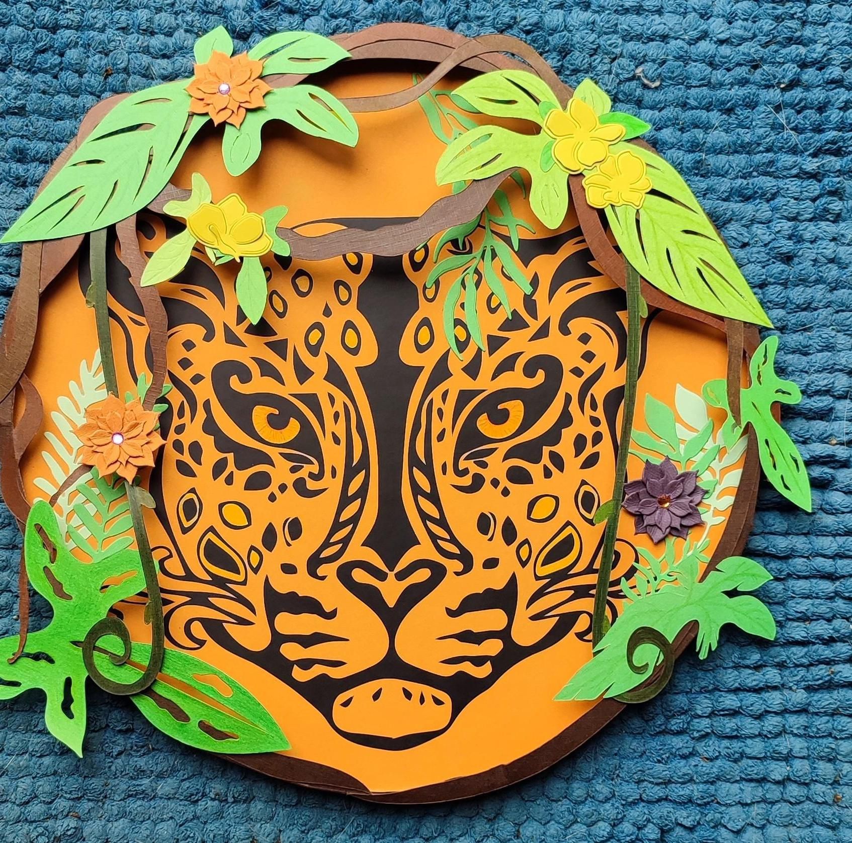 Tableau Panthère En Superposition