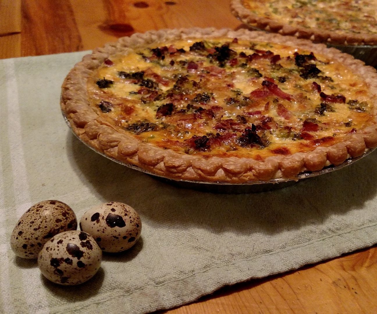 Quail Egg Quiche