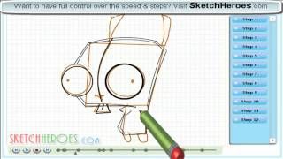 How to Draw Gir (Invader Zim)